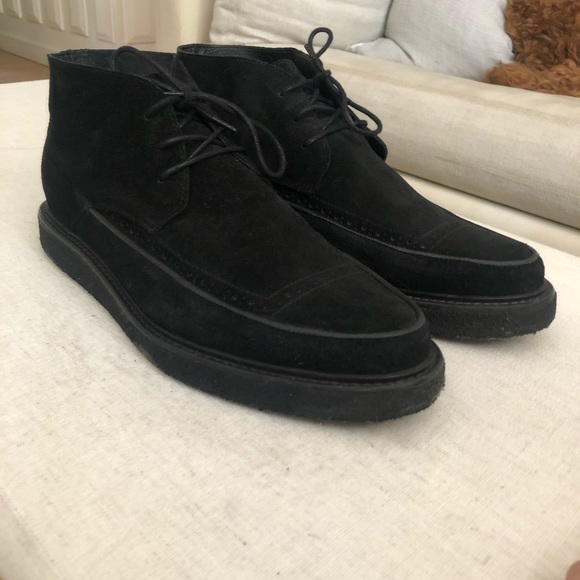 AllSaints Lark Creeper Boots in Black Suede - Picture 2 of 6